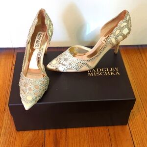 Badgley Mischka Marissa D'Orsay Heels - Ivory